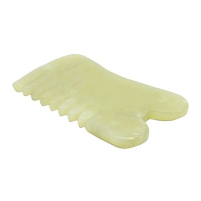 Xiuyan Jade Guasha Massage Comb Gua Sha Scarping Facial Ferramentas com Função de Fisioterapia Infrarroja 88 * 50 * 4mm