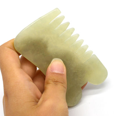 Xiuyan Jade Guasha Massage Comb Gua Sha Scarping Facial Ferramentas com Função de Fisioterapia Infrarroja 88 * 50 * 4mm