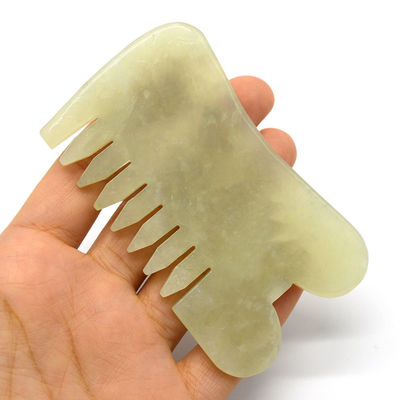 Xiuyan Jade Guasha Massage Comb Gua Sha Scarping Facial Ferramentas com Função de Fisioterapia Infrarroja 88 * 50 * 4mm