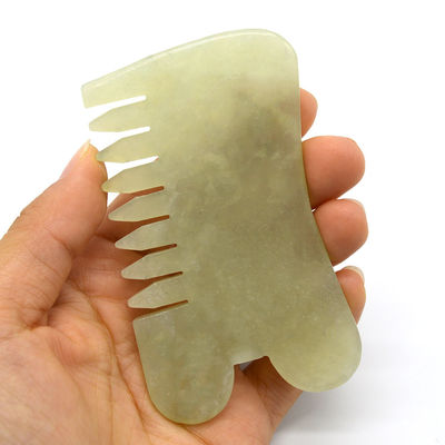 Xiuyan Jade Guasha Massage Comb Gua Sha Scarping Facial Ferramentas com Função de Fisioterapia Infrarroja 88 * 50 * 4mm