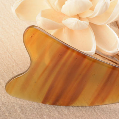 OEM/ODM Aceitável Ferramenta de Massagem de Corno de Búfalo Guasha para Rosto e Corpo Ferramenta Natural de Pedra Gua Sha