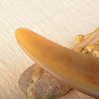 OEM/ODM Aceitável Ferramenta de Massagem de Corno de Búfalo Guasha para Rosto e Corpo Ferramenta Natural de Pedra Gua Sha