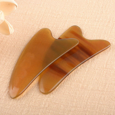 OEM/ODM Aceitável Ferramenta de Massagem de Corno de Búfalo Guasha para Rosto e Corpo Ferramenta Natural de Pedra Gua Sha