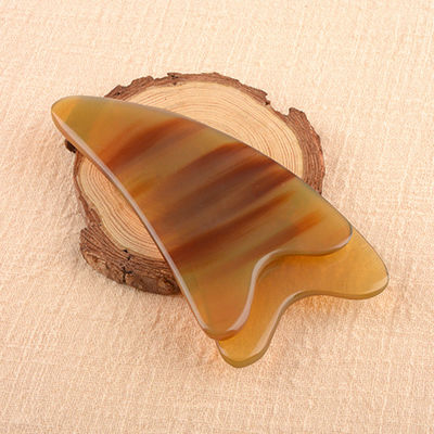 OEM/ODM Aceitável Ferramenta de Massagem de Corno de Búfalo Guasha para Rosto e Corpo Ferramenta Natural de Pedra Gua Sha