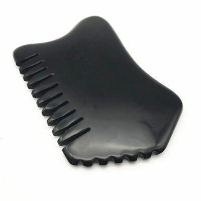 Massagista Facial Negro Pedra Bian Gua Sha Escrava Massagem Ferramentas de Massagem Pedra de Jade Natural Logotipo Personalizado Massagista Corporal