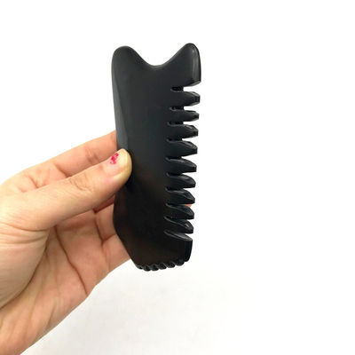 Massagista Facial Negro Pedra Bian Gua Sha Escrava Massagem Ferramentas de Massagem Pedra de Jade Natural Logotipo Personalizado Massagista Corporal