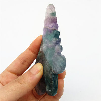 Chegadas Fluorito Jade Gua Sha Tabela para Massagem do Corpo Ferramenta em Colorido