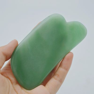 Experimente as propriedades curativas da Aventurina Verde Natural Jade Gua Sha Escrava Massagem para Massagista Corporal