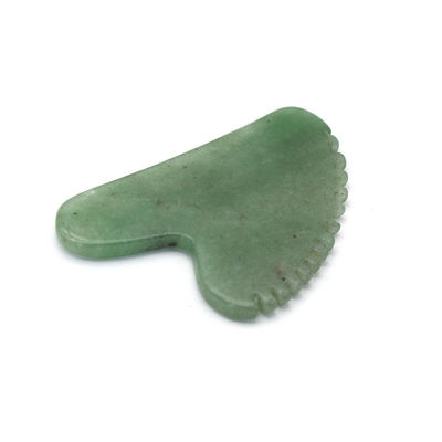 Forma de coração Aventurine verde Guasha massagista 100% natural Jade Aventurine Gua Sha com marca privada