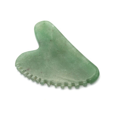 Forma de coração Aventurine verde Guasha massagista 100% natural Jade Aventurine Gua Sha com marca privada