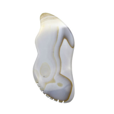 7.5*6.5cm Agate Cinza Natural Gua Sha Ferramentas Para Escrava Massagem Massagista Propriedades