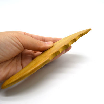 Ferramentas de Gua Sha de Madeira Natural de Câmfora para Massagem Facial e Corporal Design em forma de S