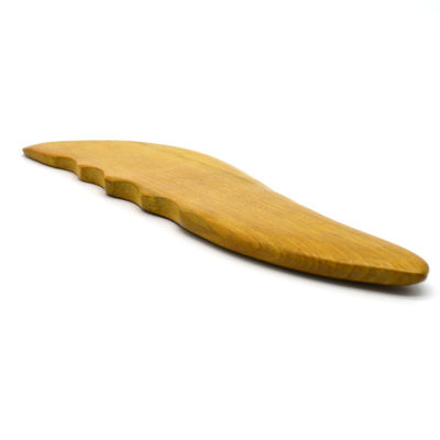 Ferramentas de Gua Sha de Madeira Natural de Câmfora para Massagem Facial e Corporal Design em forma de S