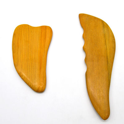 Ferramentas de Gua Sha de Madeira Natural de Câmfora para Massagem Facial e Corporal Design em forma de S