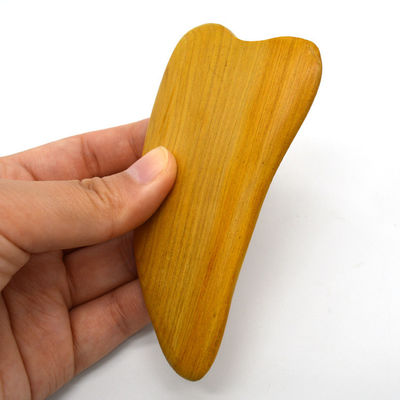 Ferramenta de Gua Sha de Madeira Natural para Escrava Facial Massagem Manual de Controle com fio Massagista Facial Escrava de Tabuleiro de Madeira