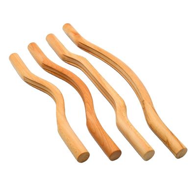 OEM/ODM aceitável 4 em 1 ferramentas de massagem Gua Sha de madeira completa para terapia de raspagem profunda e massagem muscular
