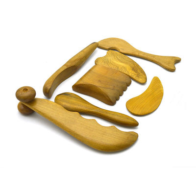 7 peças-kit Madeira Guasha Tabelas Mensagem Roller Ferramentas Bonitas de acupuntura Bastões para beleza