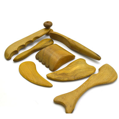 7 peças-kit Madeira Guasha Tabelas Mensagem Roller Ferramentas Bonitas de acupuntura Bastões para beleza