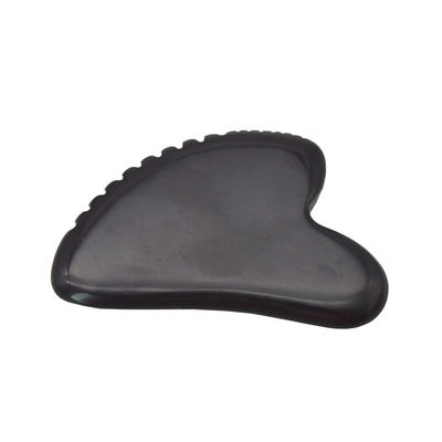 Tabela Gua Sha de Pedra de Jade Natural para Escrava Massagem no Rosto e Corpo Ferramenta de Pedra Guasha Preta