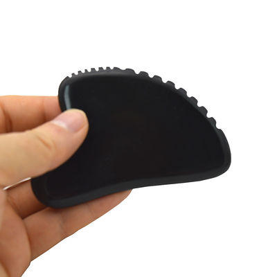 Tabela Gua Sha de Pedra de Jade Natural para Escrava Massagem no Rosto e Corpo Ferramenta de Pedra Guasha Preta
