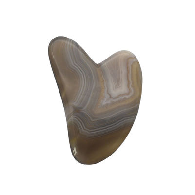 8*5*0.4cm Tabela de Guasha em forma de raspador tradicional para massagem facial Ferramenta de Massagem Cinza Cor Coração Ágata Gua Sha Terapia de Acupuntura