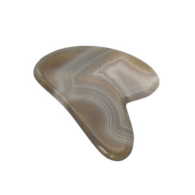 8*5*0.4cm Tabela de Guasha em forma de raspador tradicional para massagem facial Ferramenta de Massagem Cinza Cor Coração Ágata Gua Sha Terapia de Acupuntura