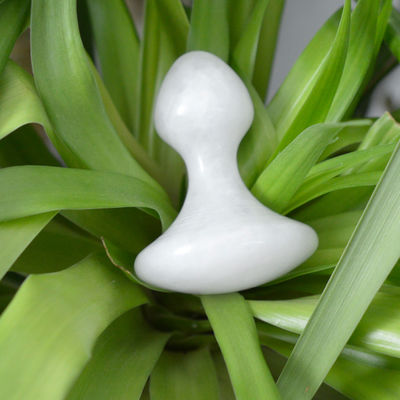 Logotipo personalizado White Jade Gua Sha Massage Tool para face e pescoço Pain Relief Massage Stone