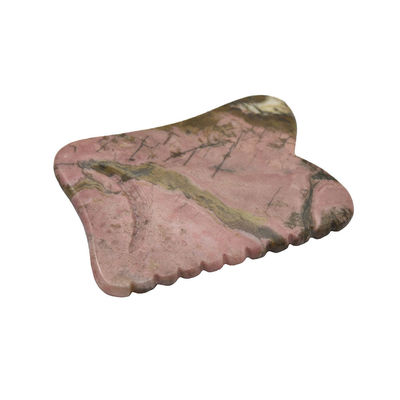 Preto 7*5,5*0,5cm Rhodonite ou Mookaite Jade Gua sha board guasha Stone Scraping Guasha Massage Tools para cuidados faciais