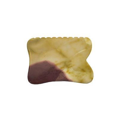 Preto 7*5,5*0,5cm Rhodonite ou Mookaite Jade Gua sha board guasha Stone Scraping Guasha Massage Tools para cuidados faciais