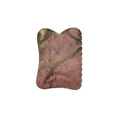 Preto 7*5,5*0,5cm Rhodonite ou Mookaite Jade Gua sha board guasha Stone Scraping Guasha Massage Tools para cuidados faciais