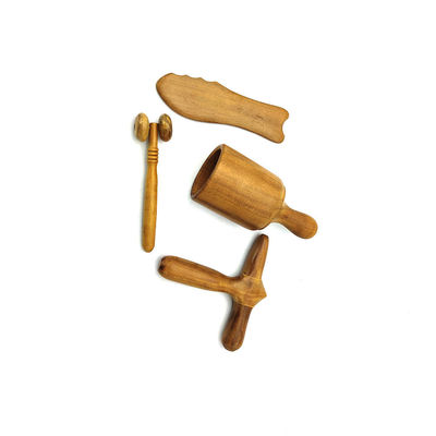 Massagem martelo Gua Sha de madeira raspagem Massagem Guasha Ferramentas de massagem tradicional para o corpo e rolos de massagem de madeira