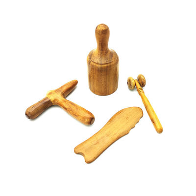 Massagem martelo Gua Sha de madeira raspagem Massagem Guasha Ferramentas de massagem tradicional para o corpo e rolos de massagem de madeira