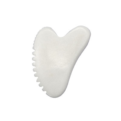Instrumento de Saúde Terapia Corpo Guasha Massagista com Forma de Coração Jade Branco Natural