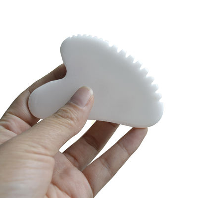 Instrumento de Saúde Terapia Corpo Guasha Massagista com Forma de Coração Jade Branco Natural