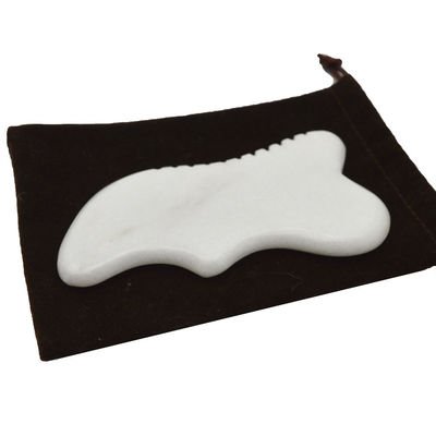 Massagem personalizada de Tabuleiro de Pedra Gua Sha Guasha Scarping Massagista corporal de Jade Branco Scarping Ferramentas faciais e corporais
