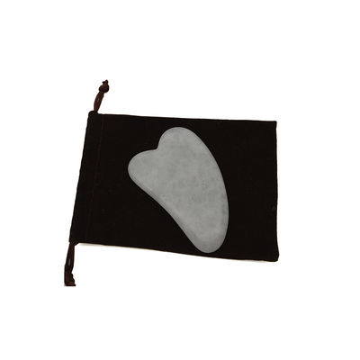 Ferramenta portátil de Gua Sha massagista de jade branco polido para relaxamento muscular e melhoria da beleza