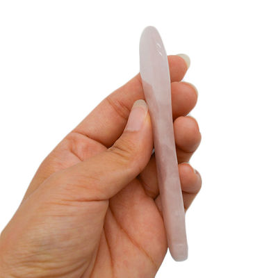 2024 Produtos de tendência Rosa Quartz Stick Stone Gua Sha Pen para Olhos e Rosto Natural Jade Cuidados de Saúde