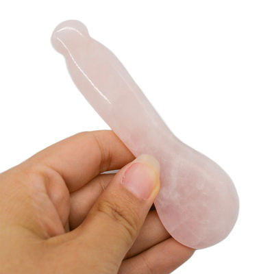 2024 Produtos de tendência Rosa Quartz Stick Stone Gua Sha Pen para Olhos e Rosto Natural Jade Cuidados de Saúde