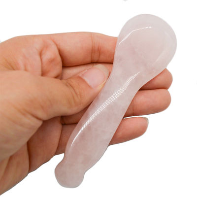 2024 Produtos de tendência Rosa Quartz Stick Stone Gua Sha Pen para Olhos e Rosto Natural Jade Cuidados de Saúde