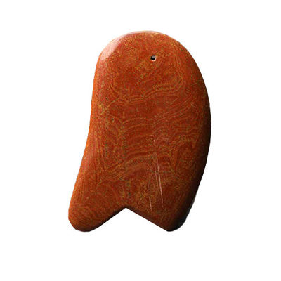 Red Bian Stone Gua Sha ferramenta para raspar massagista corpo 10,5cm*6cm*0,7cm comprimento