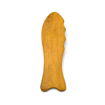 Ferramenta de Gua Sha em forma de peixe de madeira de 140*45mm perfeita para massagem e desintoxicação