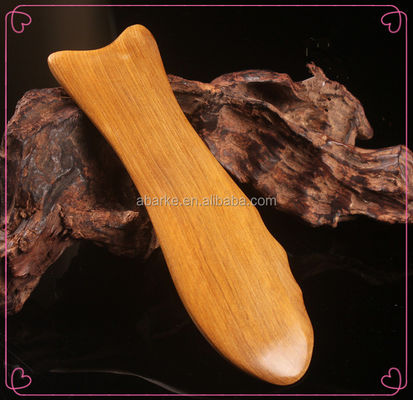 Ferramenta de Gua Sha em forma de peixe de madeira de 140*45mm perfeita para massagem e desintoxicação