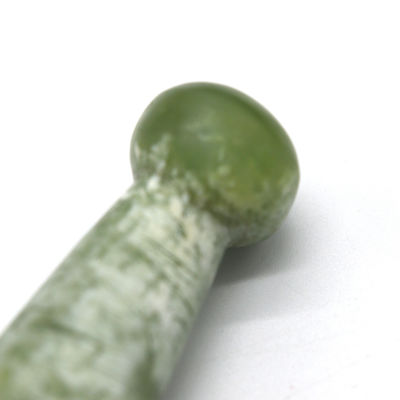Ponto de Massagem Gua Sha Acupressão Guasha Massagista Adesivo Manual feito de Jade Verde Natural Massagem Bastão Para Propriedades do Pé