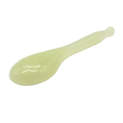 Cuidados com o corpo Xiuyan Jade Gua Sha Massage Tool Guasha Scarping Tool em forma de colher verde para saúde e bem-estar
