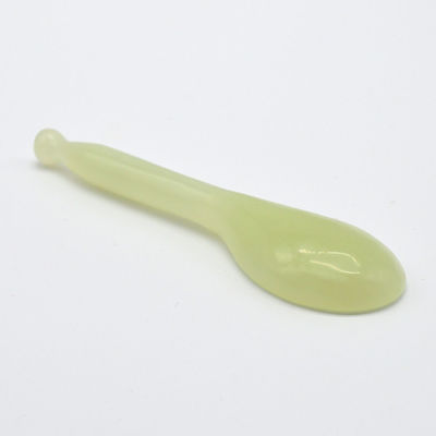 Cuidados com o corpo Xiuyan Jade Gua Sha Massage Tool Guasha Scarping Tool em forma de colher verde para saúde e bem-estar
