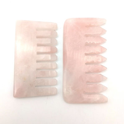 Logotipo personalizado Disponível Peite de massagem da cabeça Gua Sha Ferramentas para beleza 2024 Quartzo Roase Natural