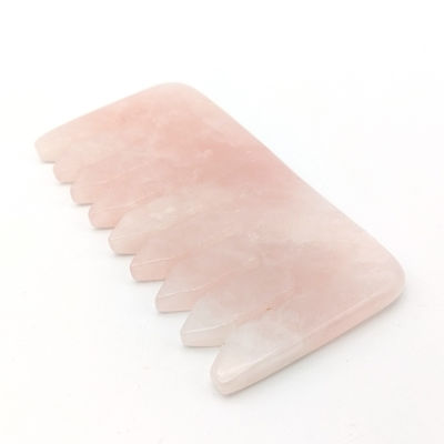 Logotipo personalizado Disponível Peite de massagem da cabeça Gua Sha Ferramentas para beleza 2024 Quartzo Roase Natural
