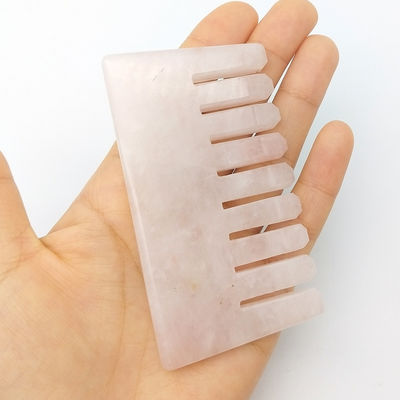 Logotipo personalizado Disponível Peite de massagem da cabeça Gua Sha Ferramentas para beleza 2024 Quartzo Roase Natural