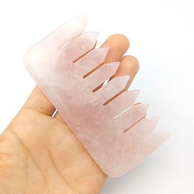 Logotipo personalizado Disponível Peite de massagem da cabeça Gua Sha Ferramentas para beleza 2024 Quartzo Roase Natural