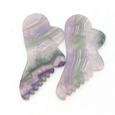 Cuidados de Saúde Pessoal 95*45mm Fluorito Gua Sha Colorido Para Massagem Facial e de Pele do Corpo Ferramenta Para Tratamento de Acupuntura SPA